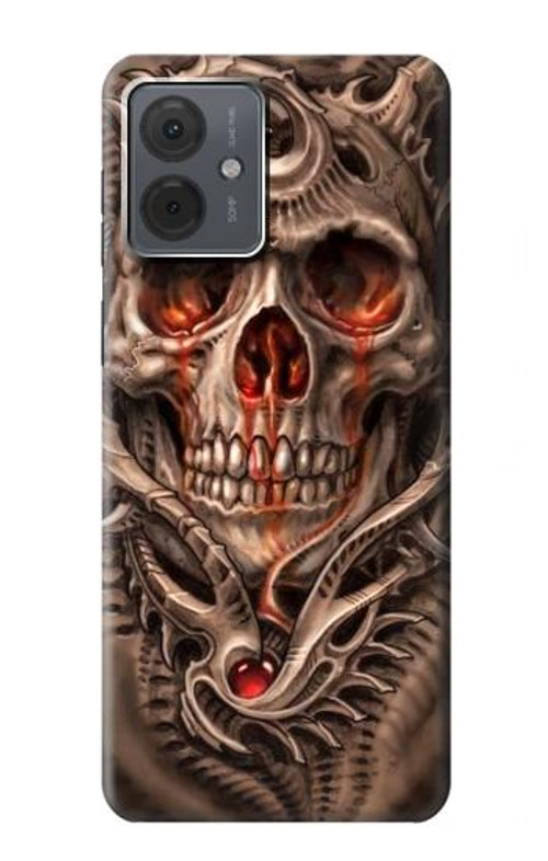 S1675 Skull Blood Tattoo Case Cover Custodia per Motorola Moto G14
