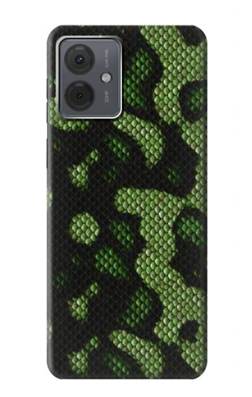 S2877 Green Snake Skin Graphic Printed Case Cover Custodia per Motorola Moto G14