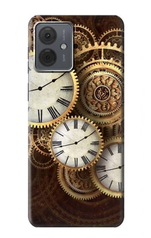 S3172 Gold Clock Live Case Cover Custodia per Motorola Moto G14