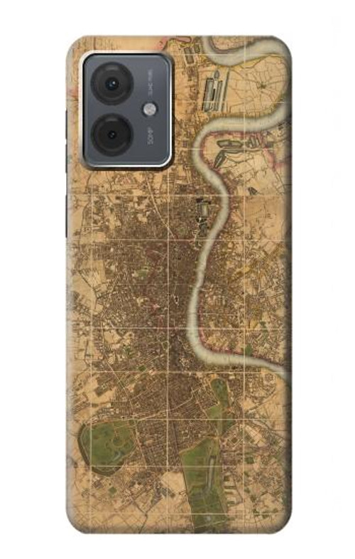 S3230 Vintage Map of London Case Cover Custodia per Motorola Moto G14