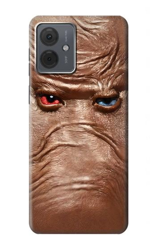S3940 Leather Mad Face Graphic Paint Case Cover Custodia per Motorola Moto G14