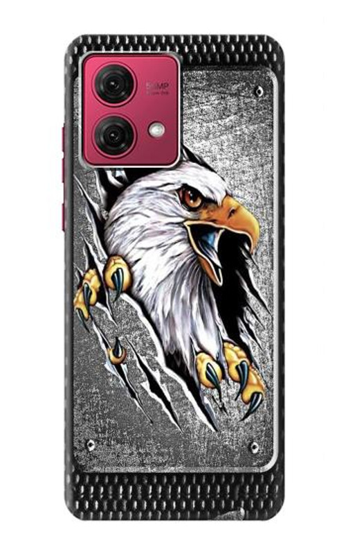 S0855 Eagle Metal Case Cover Custodia per Motorola Moto G84