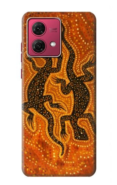 S2901 Lizard Aboriginal Art Case Cover Custodia per Motorola Moto G84