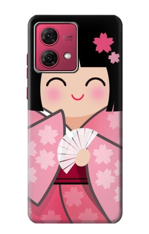 S3042 Japan Girl Hina Doll Kimono Sakura Case Cover Custodia per Motorola Moto G84