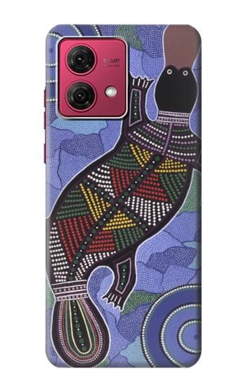S3387 Platypus Australian Aboriginal Art Case Cover Custodia per Motorola Moto G84