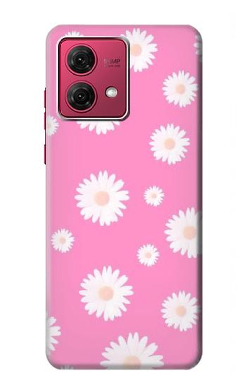 S3500 Pink Floral Pattern Case Cover Custodia per Motorola Moto G84