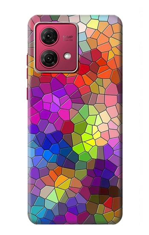 S3677 Colorful Brick Mosaics Case Cover Custodia per Motorola Moto G84