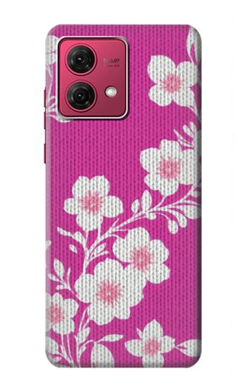S3924 Cherry Blossom Pink Background Case Cover Custodia per Motorola Moto G84