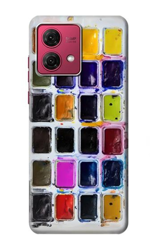 S3956 Watercolor Palette Box Graphic Case Cover Custodia per Motorola Moto G84