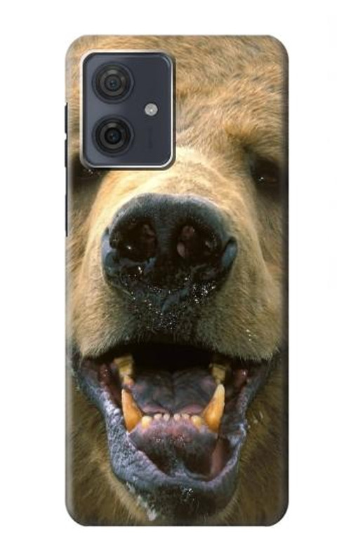 S0840 Grizzly Bear Face Case Cover Custodia per Motorola Moto G54