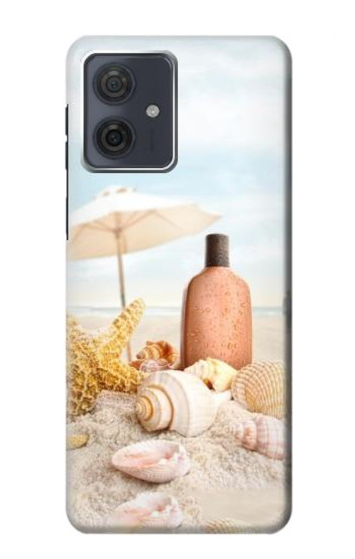 S1425 Seashells on The Beach Case Cover Custodia per Motorola Moto G54