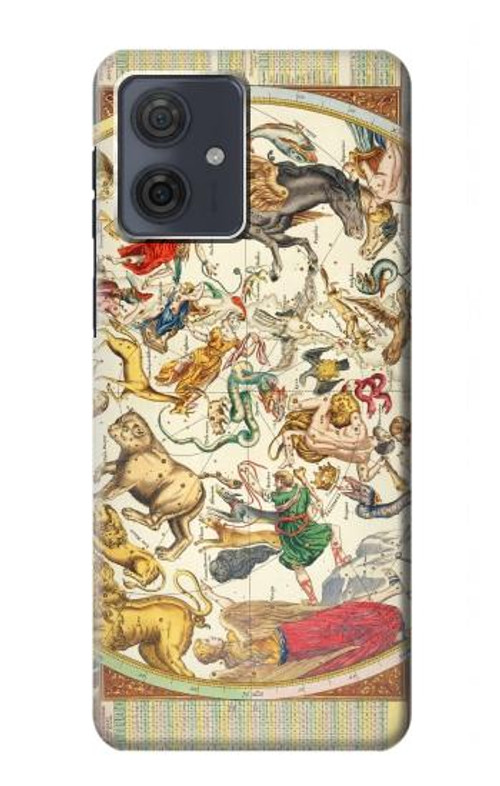 S3145 Antique Constellation Star Sky Map Case Cover Custodia per Motorola Moto G54