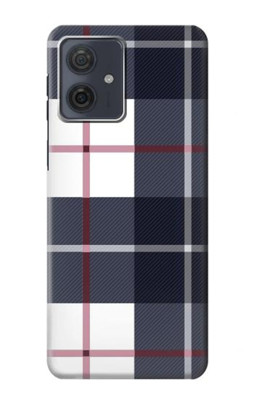 S3452 Plaid Fabric Pattern Case Cover Custodia per Motorola Moto G54