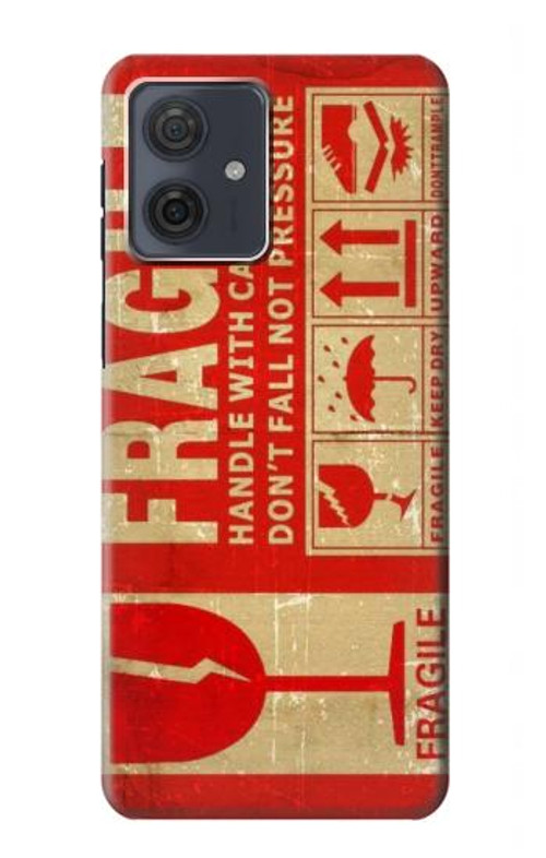 S3552 Vintage Fragile Label Art Case Cover Custodia per Motorola Moto G54