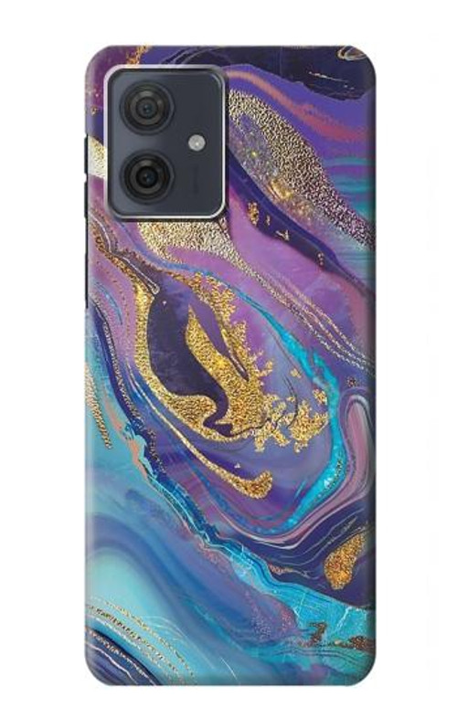 S3676 Colorful Abstract Marble Stone Case Cover Custodia per Motorola Moto G54
