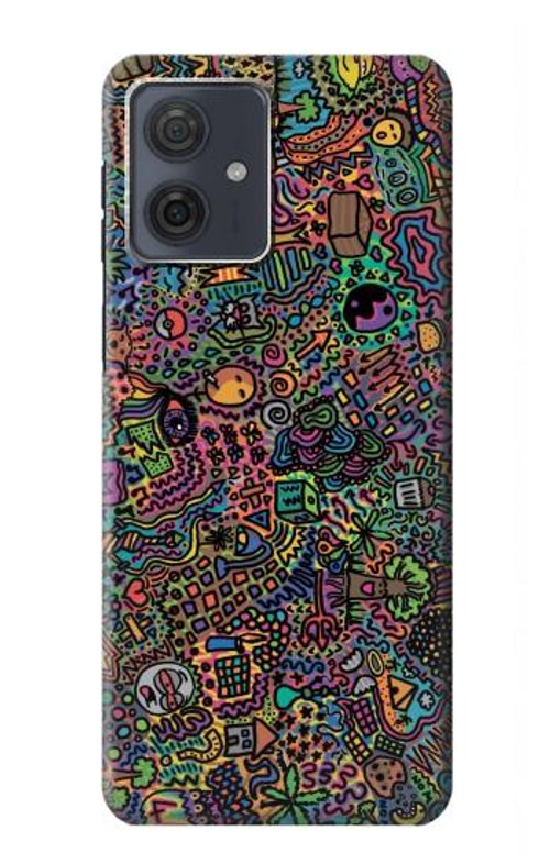 S3815 Psychedelic Art Case Cover Custodia per Motorola Moto G54