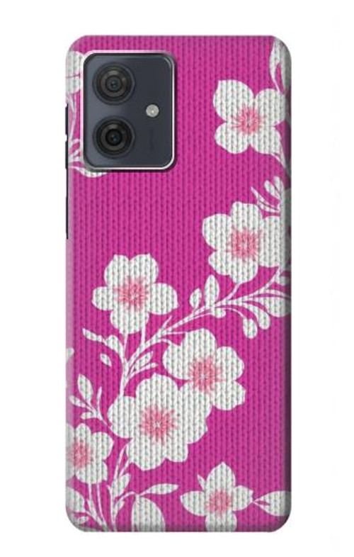 S3924 Cherry Blossom Pink Background Case Cover Custodia per Motorola Moto G54