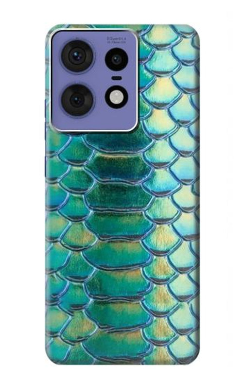S3414 Green Snake Scale Graphic Print Case Cover Custodia per Motorola Edge 50 Pro