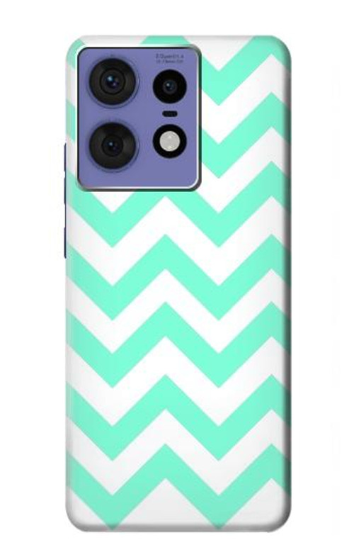 S1723 Mint Chevron Zigzag Case Cover Custodia per Motorola Edge 50 Fusion S1723 Mint Chevron Zigzag Case Cover Custodia per Motorola Edge 50 Fusion