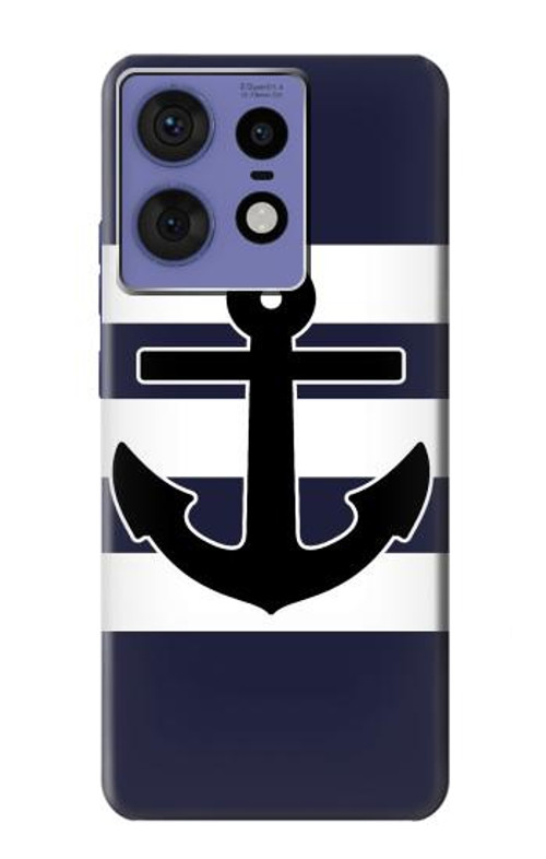 S2758 Anchor Navy Case Cover Custodia per Motorola Edge 50 Fusion