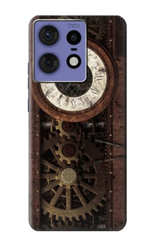 S3221 Steampunk Clock Gears Case Cover Custodia per Motorola Edge 50 Fusion