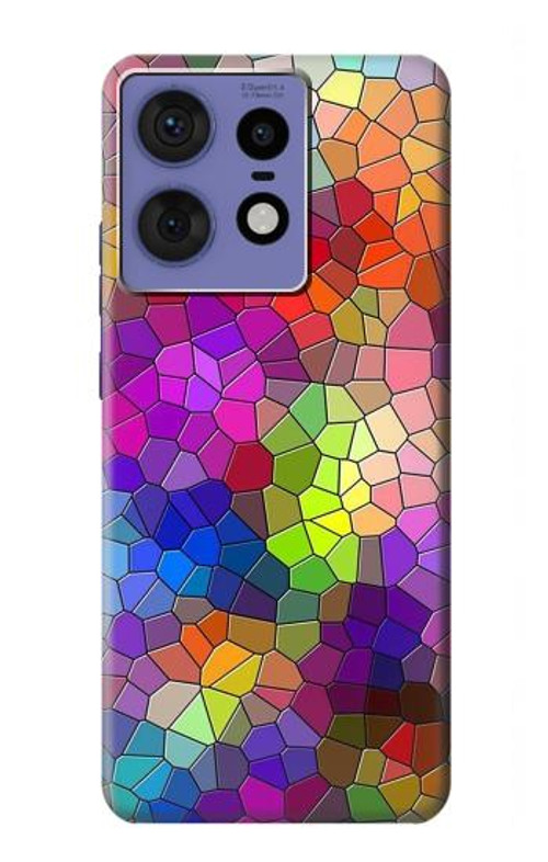 S3677 Colorful Brick Mosaics Case Cover Custodia per Motorola Edge 50 Fusion