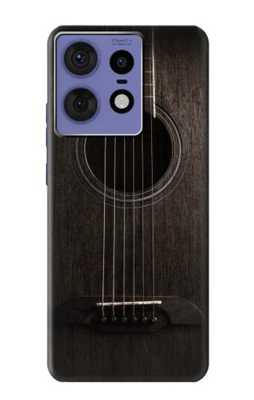 S3834 Old Woods Black Guitar Case Cover Custodia per Motorola Edge 50 Fusion