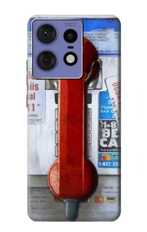 S3925 Collage Vintage Pay Phone Case Cover Custodia per Motorola Edge 50 Fusion
