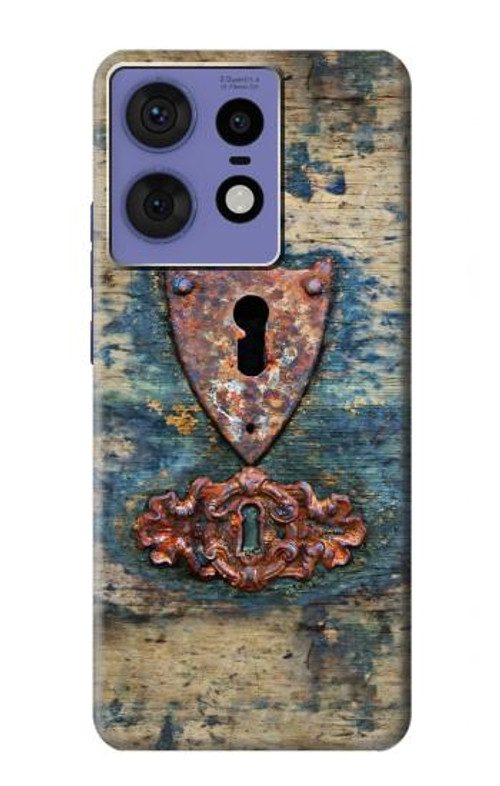 S3955 Vintage Keyhole Weather Door Case Cover Custodia per Motorola Edge 50 Fusion