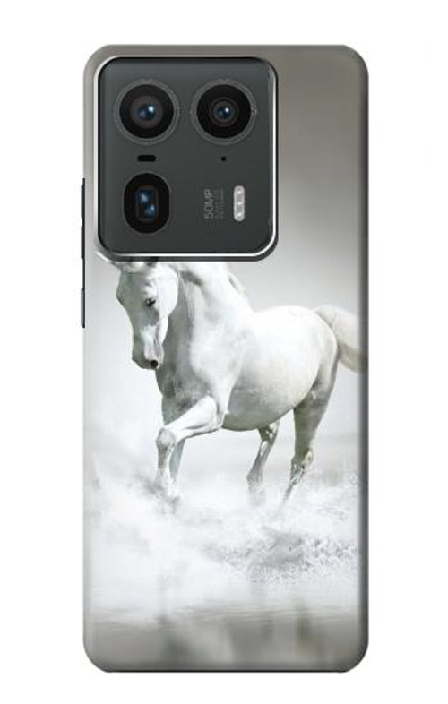 S0932 White Horse Case Cover Custodia per Motorola Edge 50 Ultra