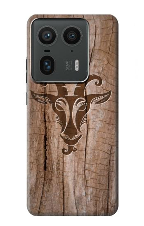 S2183 Goat Wood Graphic Printed Case Cover Custodia per Motorola Edge 50 Ultra