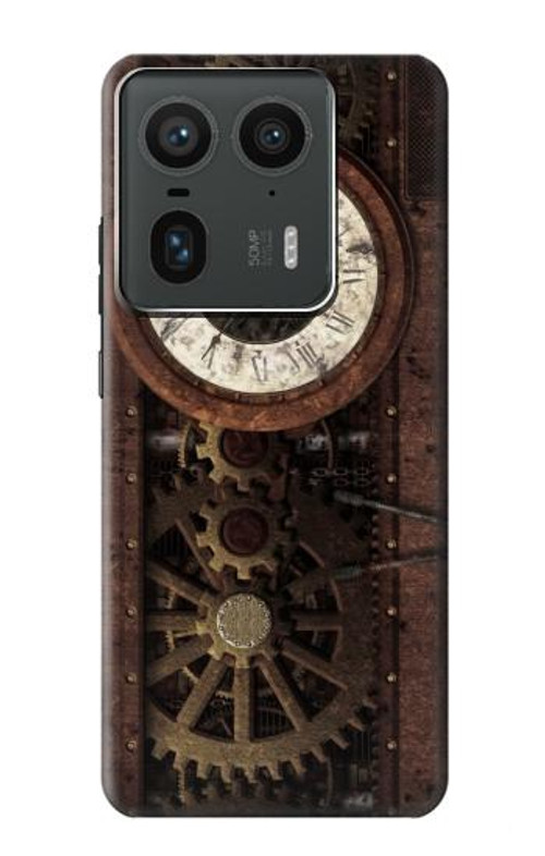 S3221 Steampunk Clock Gears Case Cover Custodia per Motorola Edge 50 Ultra