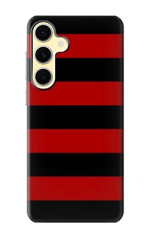 S2638 Black and Red Striped Case Cover Custodia per Samsung Galaxy S24 FE