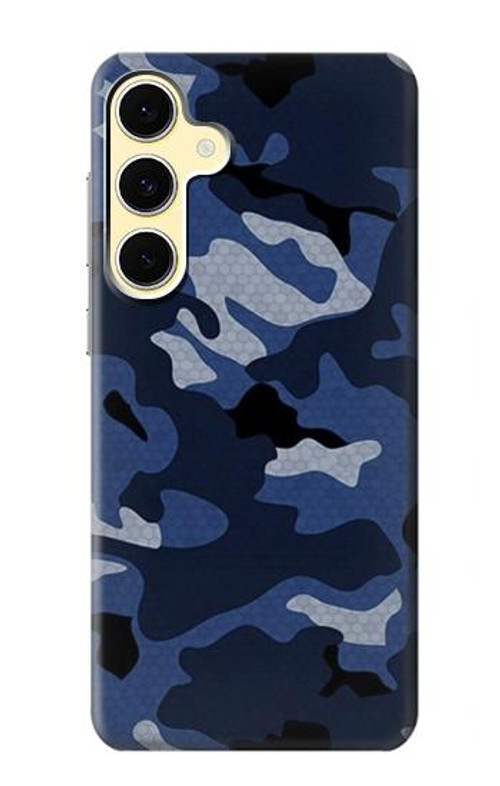 S2959 Navy Blue Camo Camouflage Case Cover Custodia per Samsung Galaxy S24 FE