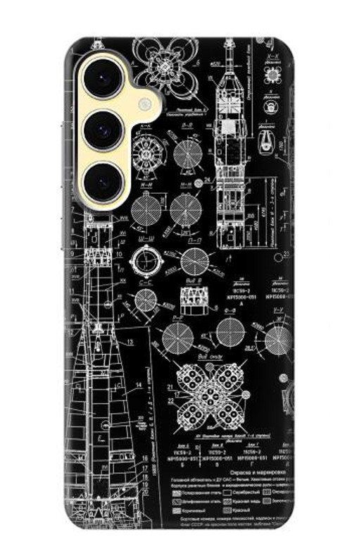 S3436 Apollo Blue Print Case Cover Custodia per Samsung Galaxy S24 FE