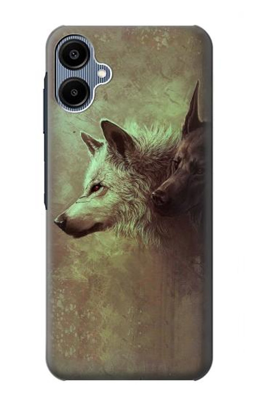 S0931 White Black Wolf Case Cover Custodia per Samsung Galaxy A06 S0931 White Black Wolf Case Cover Custodia per Samsung Galaxy A06