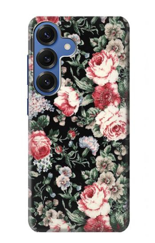 S2727 Vintage Rose Pattern Case Cover Custodia per Samsung Galaxy S25