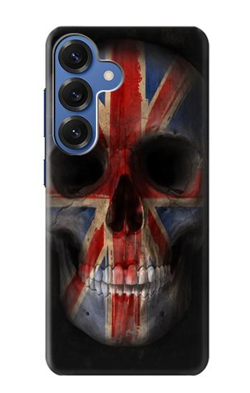 S3848 United Kingdom Flag Skull Case Cover Custodia per Samsung Galaxy S25