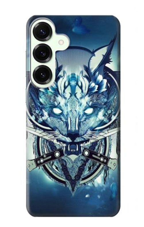 S1135 Wolf with knives Rock Case Cover Custodia per Samsung Galaxy S25 Plus