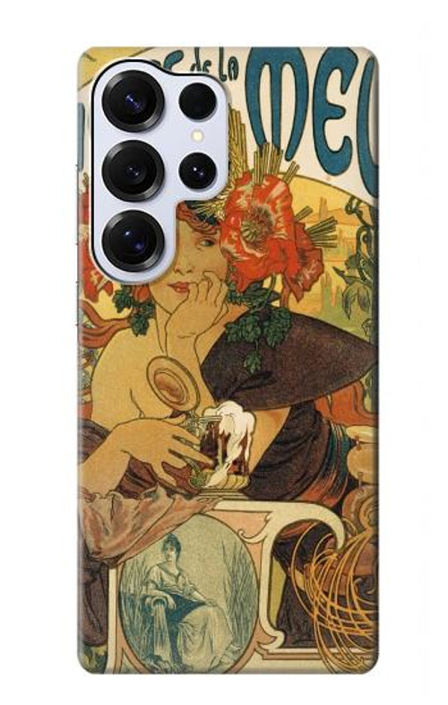 S2740 Alphonse Mucha Bieres De La Muse Case Cover Custodia per Samsung Galaxy S25 Ultra