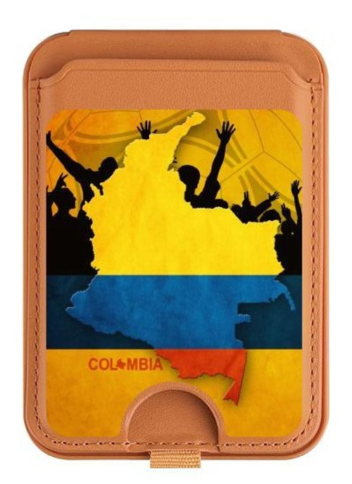 S2996 Colombia Football Soccer Magnetic Card Holder Wallet Stand with MagSafe for iPhone 16 15 14 13 Pro Max