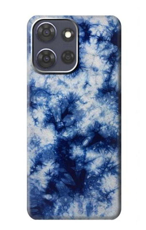 S3439 Fabric Indigo Tie Dye Case Cover Custodia per Motorola Moto G Power (2025)