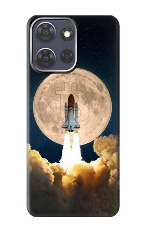 S3859 Bitcoin to the Moon Case Cover Custodia per Motorola Moto G Power (2025)