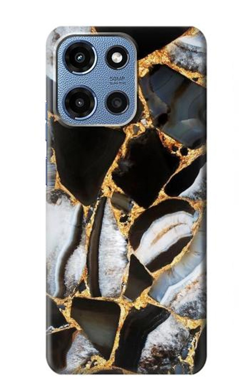 S3419 Gold Marble Graphic Print Case Cover Custodia per Motorola Moto G 5G (2025)