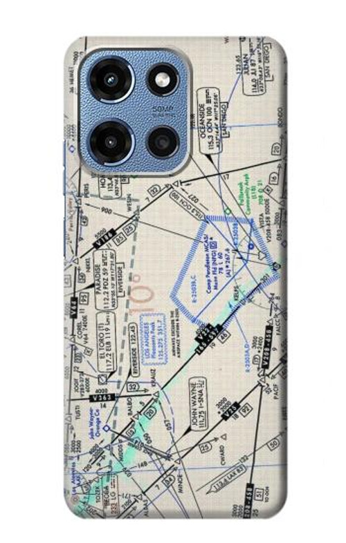 S3882 Flying Enroute Chart Case Cover Custodia per Motorola Moto G 5G (2025)