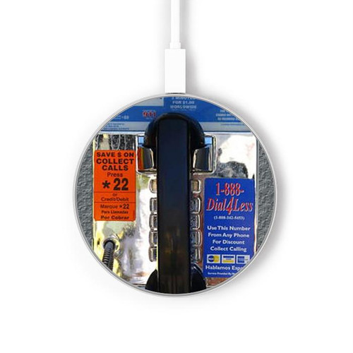 S0087 Payphone Caricabatterie wireless da 15W, tipo C, per iPhone e Android, con luce LED