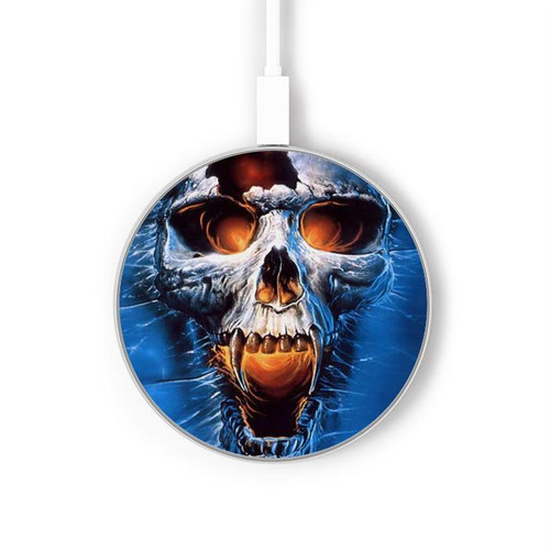 S1462 Vampire Skull Caricabatterie wireless da 15W, tipo C, per iPhone e Android, con luce LED