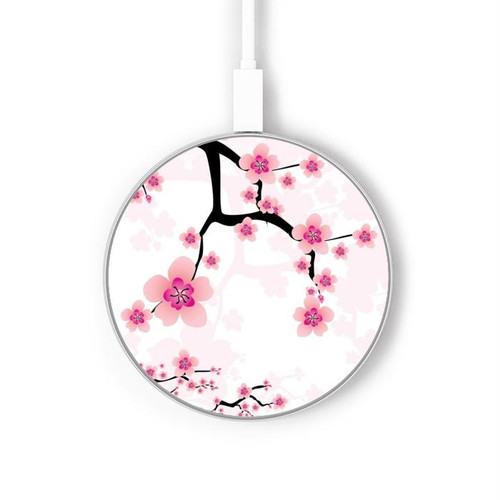 S2359 Plum Blossom Caricabatterie wireless da 15W, tipo C, per iPhone e Android, con luce LED