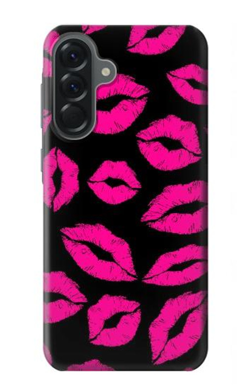 S2933 Pink Lips Kisses on Black Case Cover Custodia per Samsung Galaxy A56 S2933 Pink Lips Kisses on Black Case Cover Custodia per Samsung Galaxy A56