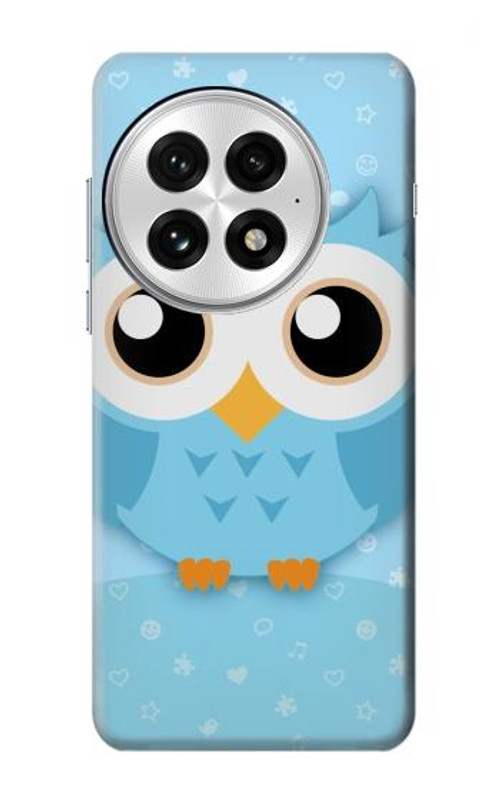 S3029 Cute Blue Owl Case Cover Custodia per OnePlus 13